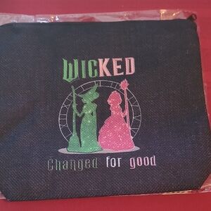 Wicked Themed Black and Green Cosmetic Bag